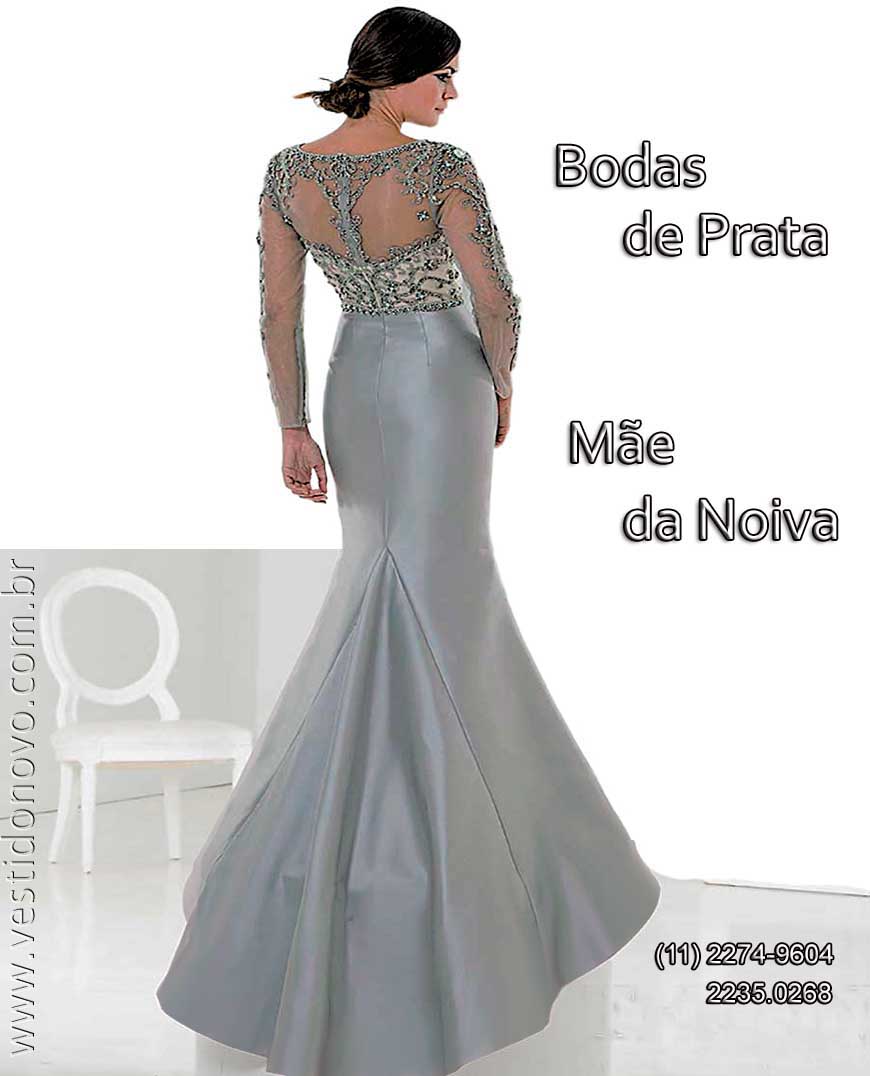 vestido me da noiva. plus size, prata com manga llonga toda em pedraria e brilho