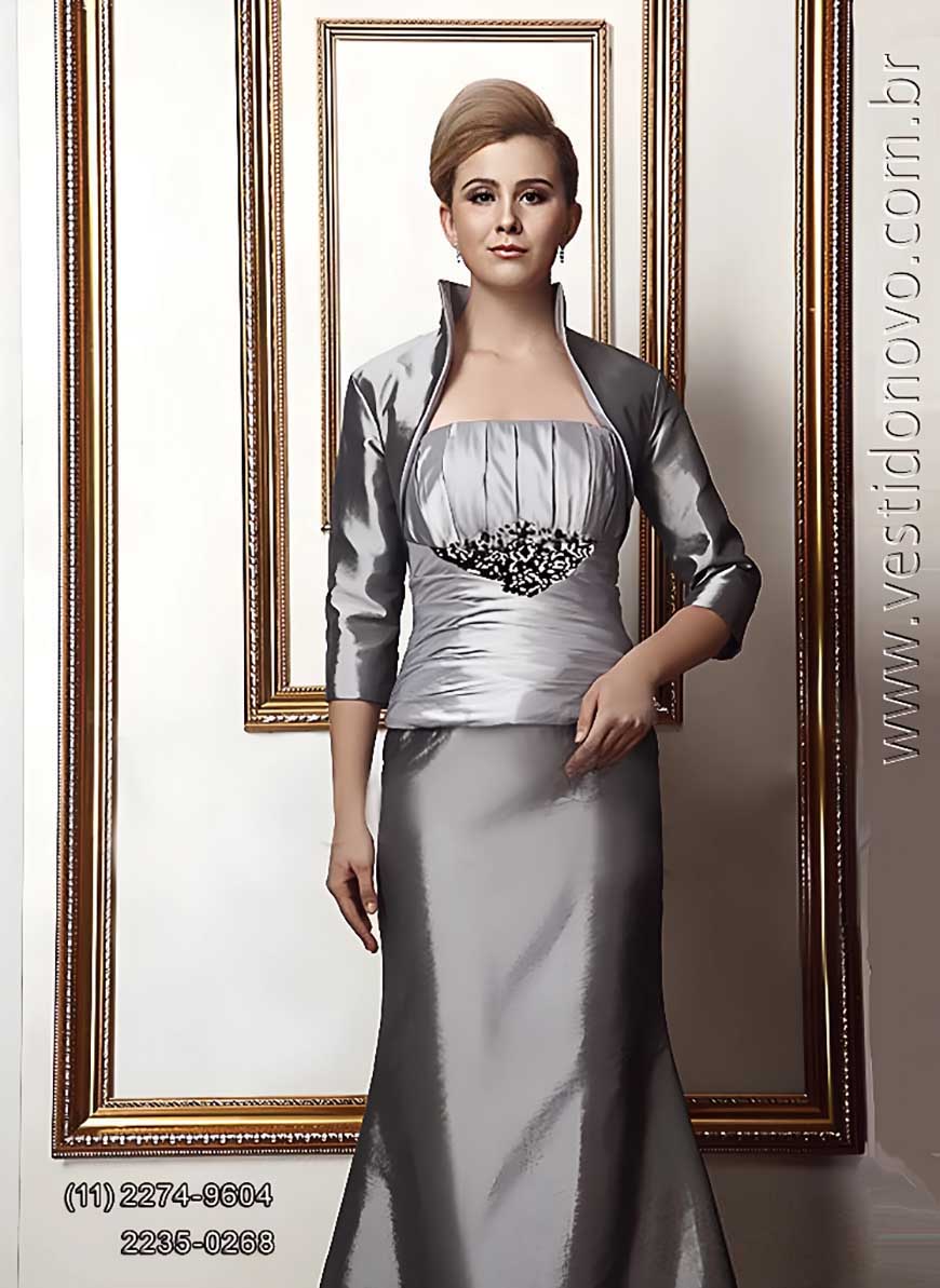 vestido de festa sereia, com manga, me da noiva, ou bodas de prata em So Paulo 